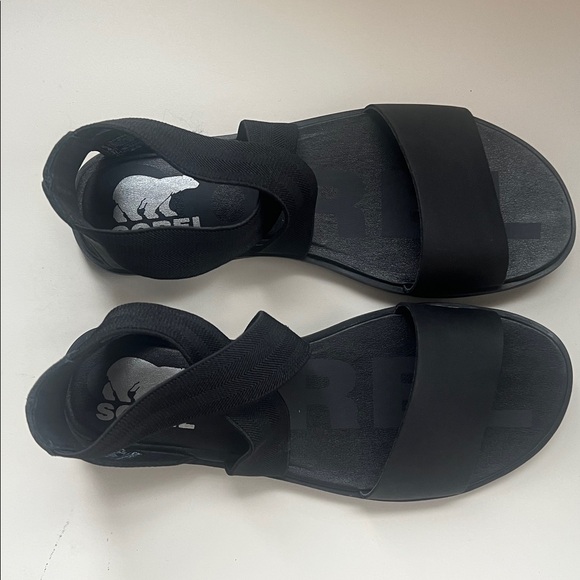 New In Box Sorel Black Ella II Women's Sandal - Picture 5 of 7